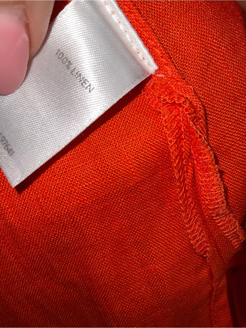 J. Jill Orange Linen Button-Front Shirt - Picture 6 of 7